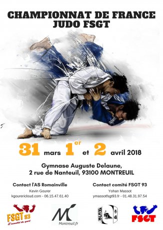 Les championnats de France de judo FSGT seront organisés à Montreuil